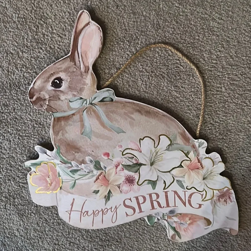 “Happy Spring” Wood Wall Hanging!